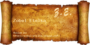 Zobel Etelka névjegykártya